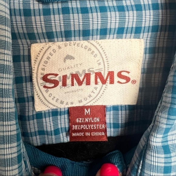 Simms Fishing Long Sleeve Nylon Button Front Shirt - Picture 4 of 5